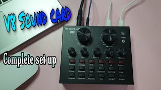 How to use V8 Sound Card  Complete set up and Sound Test [upl. by Lose]