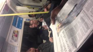 RACIST WOMAN ON LONDON TUBE GETS PUNCHED PART 1  ORIGINAL UNCUT [upl. by Melany368]