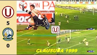 Universitario 5 vs Pesquero 0  Resumen  1999  Goles Grondona 2 JDel Solar Coria Cantoro ⚽ [upl. by Harneen]