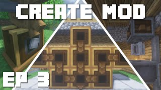 Minecraft Create Mod Tutorial  Mechanical Mixer Mechanical Crafter amp Speed Controller Ep 3 [upl. by Ardna]