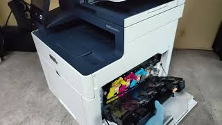 HOW TO REPLACE TONER CARTRIDGES DRUM UNITS AND WASTE TONER BOX ON XEROX WORKCENTRE 6515PHASER 6510 [upl. by Guyon99]