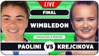 PAOLINI vs KREJCIKOVA •• Wimbledon 2024 Final •• LIVE Tennis Talk Watchalong [upl. by Retse]