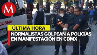 Normalistas de Ayotzinapa se enfrentan a policías de la CdMx [upl. by Anderer]