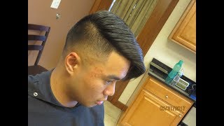 side swept under cut fade aka Pompadour [upl. by Myrtie792]