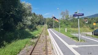 Führerstandmitfahrt Zwiesel  Bodenmais Stichstrecke BR650 Bayerische Waldbahn [upl. by Lorrad]