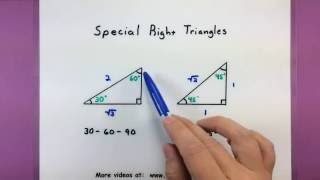 Trigonometry  Special triangles [upl. by Ellinehc]