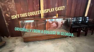 Old lead glass display case ￼ old college display case repurposed in my man cave [upl. by Wernsman144]