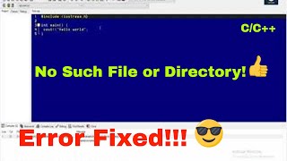 No Such File or Directory Error  C C Compiler  Library found Problem Solved [upl. by Adnolohs]