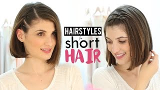 Hairstyles for short hair tutorial [upl. by Sweet]