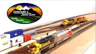 Colorado Joint Line HO Train layout 1st Ops Session [upl. by Eiruam]