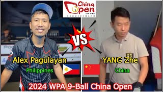 Alex Pagulayan VS Yang Zhe  2024 WPA 9Ball China Open  Round 1 [upl. by Risay]