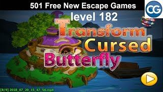 Walkthrough 501 Free New Escape Games level 182  Transform cursed butterfly  Complete Game [upl. by Bobbe679]