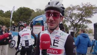 Brandon McNulty  Interview at the start  Trofeo Calvia 2023 [upl. by Nodnarg]