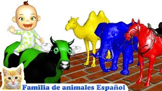 aprender colores aprender animales salvajes parque para bebés y cascadas dibujos animados para niños [upl. by Wight]