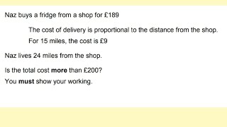 A Proportion Word Problem  Noncalculator  GCSE 91 Higher Maths [upl. by Nickolaus]