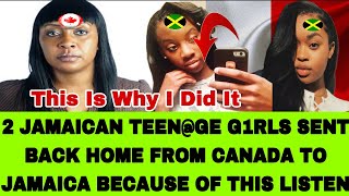 PUPA JESUS 😮2 JAMAICAN TEENS SENT BACK TO JAMAICA AFTER GOING TO CANADA FOR A BETTER LISTEN [upl. by Gnohc]