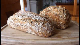 NoKnead Multigrain Whole Wheat Bread… super easy… no machines updated [upl. by Eppes]