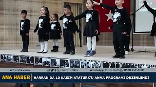 Harranda 10 Kasım Atatürkü Anma Programı Düzenlendi [upl. by Anippesuig]