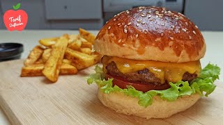 EV YAPIMI NEFİS BURGER  Hamburger Köftesi Tarifi  Hamburger Ekmeği Nasıl Yapılır  Yemek Tarifleri [upl. by Eirased438]