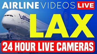 🔴LIVE 247 LAX Airport Action  LIVE Plane Spotting with ATC [upl. by Ratib]