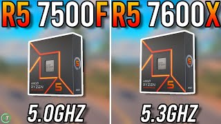 Ryzen 5 7500F vs Ryzen 5 7600X  1080p1440p4K [upl. by Gokey]