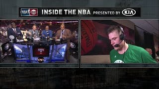 Jonas Jerebko Talks To The Crew After Big Game 3 Win Against Cavaliers  Inside The NBA [upl. by Asher494]