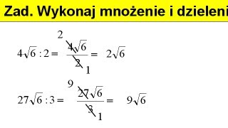 Działania na pierwiastkach  Pierwiastki  Matfiz24pl [upl. by Nahgiem]