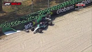 Kimi Antonelli crash in Monza FP1 [upl. by Roumell997]