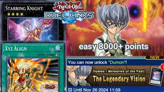 EASY 8000 POINTS FARMING DUMON ZEXAL  YUGIOH DUEL LINKS [upl. by Jael770]