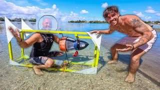 Stepbro Built a HOMEMADE Submarine I’m stuck [upl. by Euqinommod]