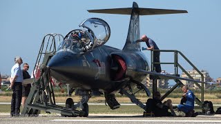 4Kᵁᴴᴰ Lockheed TF104 Starfighter Flies again over Italy after 18 Years   PRATICA DI MARE AIRSHOW [upl. by Normac]