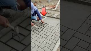 How to make road made of cement like brick 😳 shorts [upl. by Ahsyak]