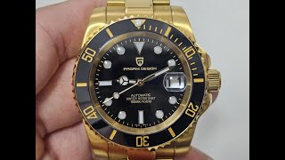 Pagani Design Submariner Gold unboxing and review ✨️ [upl. by Nyrem]