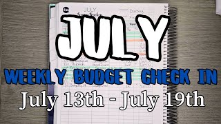 Weekly Budget Check In  Paying 1100 Debt  Cash Binder Update  July Week 3  Budget With Me [upl. by Alphonsine521]