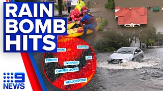 Evacuations ordered as Sydney faces major flooding event Weather warnings in NSW  9 News Australia [upl. by Elem]