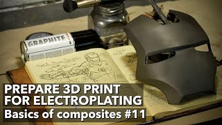 11 How to prepare 3D printed part for electroplating without copper paint Basics of composites [upl. by Nylsirhc]