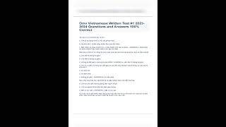 DMV VIETNAMESE WRITTEN TEST 1 20232024 QUESTIONS AND ANSWERS DMV WRITTEN TEST 2023 VIETNAMESE [upl. by Aneryc]