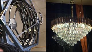 Fanoos kesy lagay aj ap ko bataaty hy  How to install chandelier lights  How to assemble fanoos😍 [upl. by Trimble704]