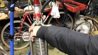 Pamela Adjusts CenterPull Brakes at Recycle Bicycle [upl. by Loftus641]