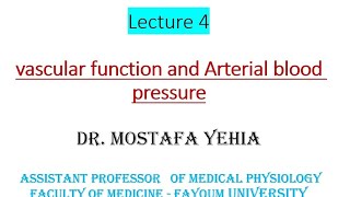 lecture 4 CVS for dental students 2024 vascular function and arterial blood pressure [upl. by Ardelia345]