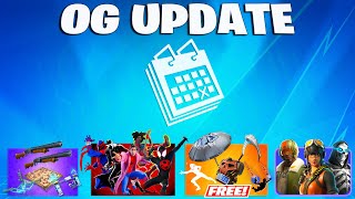 Everything Coming in Tomorrows Fortnite UPDATE FREE Rewards OG Map Collabs Double Pump amp More [upl. by Lim]