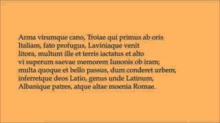 Vergil Aeneid 111 Arma virumque cano Hexameter Latin reading [upl. by Voe]