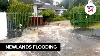 WATCH  Parts of Cape Town flooded as SA Weather Service upgrades storm warning for Western Cape [upl. by Ahsikcin594]