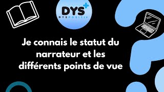 FRANCAIS  3EME  Je connais le statut du narrateur et les différents points de vue [upl. by Irb]