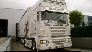 Scania R560 V8 Transwhite Portugal Special  Sound HD [upl. by Anyd]