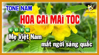 HOA CÀI MÁI TÓC Karaoke CHA CHA CHA TONE NAM Nhạc Sống 2025 Âm Thanh Hay  Karaoke Tình Sầu [upl. by Ozan]