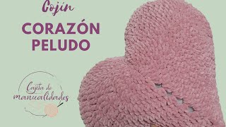 Cojin Tejido Corazon  APRENDER A TEJER  Ganchillo Paso a Paso DIY [upl. by Hgeilyak809]