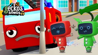 5 Little Fire Trucks｜Geckos Garage｜Songs and Nursery Rhymes  Trucks For Kids｜Accidents Happen [upl. by Neils]