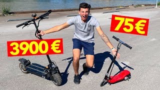 TROTTINETTE ÉLECTRIQUE À 75€ VS 3900€ [upl. by Kahl]