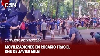 MOVILIZACIONES en ROSARIO contra MILEI [upl. by Weinhardt]